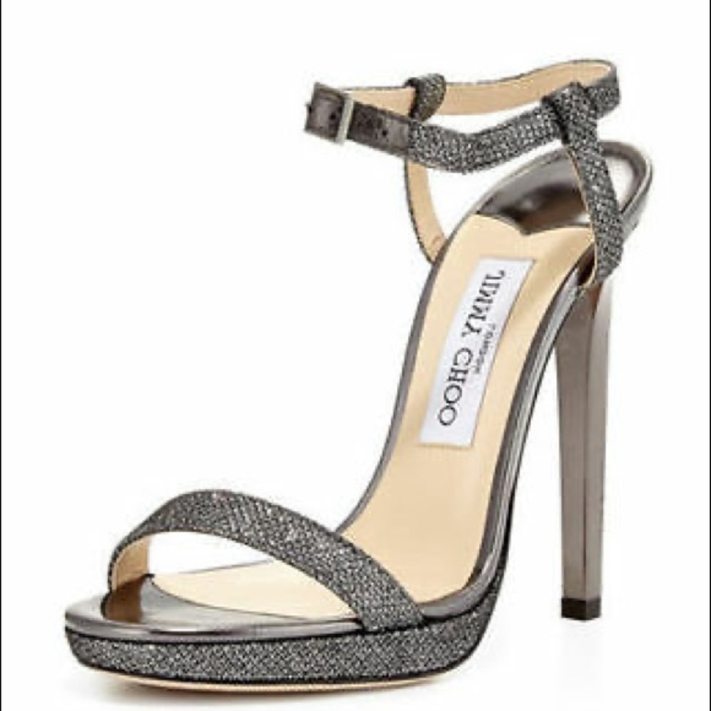 Jimmy Choo Claudette Glitter Platform Sandal